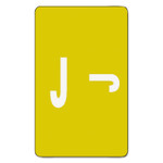 Smead AlphaZ Color-Coded Second Letter Alphabetical Labels, J, 1 x 1.63, Yellow, 10/Sheet, 10 Sheets/Pack (SMD67180) View Product Image