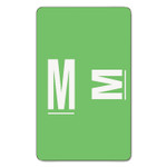 Smead AlphaZ Color-Coded Second Letter Alphabetical Labels, M, 1 x 1.63, Light Green, 10/Sheet, 10 Sheets/Pack (SMD67183) View Product Image