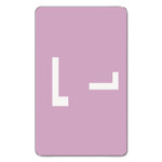 Smead AlphaZ Color-Coded Second Letter Alphabetical Labels, L, 1 x 1.63, Lavender, 10/Sheet, 10 Sheets/Pack (SMD67182) View Product Image