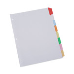 Universal Deluxe Write-On/Erasable Tab Index, 8-Tab, 11 x 8.5, White, Assorted Tabs, 1 Set (UNV20819) View Product Image