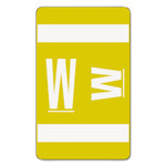 Smead AlphaZ Color-Coded Second Letter Alphabetical Labels, W, 1 x 1.63, Yellow, 10/Sheet, 10 Sheets/Pack (SMD67193) View Product Image