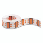 Smead Numerical End Tab File Folder Labels, 2, 1 x 1.25, White, 500/Roll View Product Image