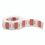 Smead Numerical End Tab File Folder Labels, 3, 1 x 1.25, White, 500/Roll View Product Image