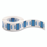 Smead Numerical End Tab File Folder Labels, 6, 1 x 1.25, White, 500/Roll View Product Image
