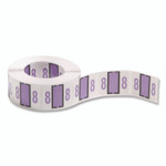 Smead Numerical End Tab File Folder Labels, 8, 1 x 1.25, White, 500/Roll View Product Image