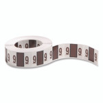 Smead Numerical End Tab File Folder Labels, 9, 1 x 1.25, White, 500/Roll View Product Image