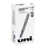 uniball VISION Roller Ball Pen, Stick, Fine 0.7 mm, Majestic Purple Ink, Gray Barrel, Dozen (UBC60382) View Product Image