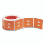 Smead Numerical End Tab File Folder Labels, 4, 1.5 x 1.5, Orange, 250/Roll View Product Image