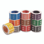 Smead Numerical End Tab File Folder Labels, 0-9, 1.5 x 1.5, Assorted, 250/Roll, 10 Rolls/Box View Product Image