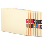 Smead Numerical End Tab File Folder Labels, 0-9, 1.5 x 1.5, Assorted, 250/Roll, 10 Rolls/Box (SMD67430) View Product Image