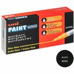 uniball™ uni-Paint PX-21 Oil-Based Paint Marker - Fine Marker Point - Retractable - Black Ink - Rubber Barrel Product Image 