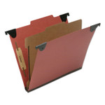AbilityOne 7530016816249 SKILCRAFT Classification Folder, 2" Expansion, 1 Divider, 4 Fasteners, Letter Size, Red Exterior, 10/Box (NSN6816249) View Product Image