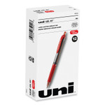uniball Signo Gel Pen, Retractable, Medium 0.7 mm, Red Ink, Red/Metallic Accents Barrel, Dozen (UBC65942) View Product Image