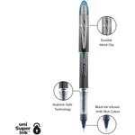 uniball VISION ELITE BLX Series Hybrid Gel Pen, Stick, Extra-Fine 0.5 mm, Blue-Infused Black Ink, Gray/Blue/Clear Barrel ONE PEN View Product Image