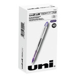 uniball VISION ELITE Roller Ball Pen, Stick, Bold 0.8 mm, Purple Ink, White/Purple Barrel (UBC69025) View Product Image