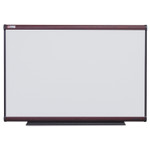 AbilityOne 7110016222128 SKILCRAFT Quartet Total Erase White Board, 36 x 24, White Surface, Brown Mahogany Frame (NSN6222128) Product Image 