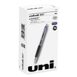 uniball Signo 207 Gel Pen, Retractable, Medium 0.7 mm, Purple Ink, Smoke/Black/Purple Barrel, Dozen (UBC70221) View Product Image