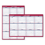 AT-A-GLANCE Erasable Vertical/Horizontal Wall Planner, 32 x 48, White/Blue/Red Sheets, 12-Month (Jan to Dec): 2024 View Product Image