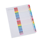 Universal Deluxe Table of Contents Dividers for Printers, 26-Tab, A to Z, 11 x 8.5, White, 1 Set (UNV24812) View Product Image