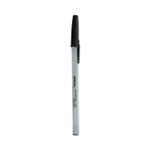 Universal Ballpoint Pen, Stick, Fine 0.7 mm, Black Ink, Gray Barrel, Dozen (UNV27420) View Product Image