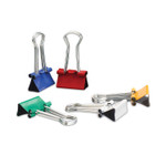 Universal Binder Clips with Storage Tub, Small, Assorted Colors, 40/Pack (UNV31028) View Product Image