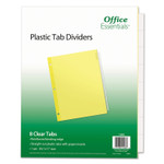 Office Essentials Plastic Insertable Dividers, 8-Tab, 11 x 8.5, Clear Tabs, 1 Set (AVE11468) View Product Image