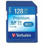 Verbatim Premium 128 GB Class 10/UHS-I (U1) SDXC - 1 Each - TAA Compliant - 70 MB/s Read - 300x Memory Speed Product Image 