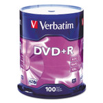 Maxell DVD+R Recordable Disc, 4.7 GB, 16x, Spindle, Silver, 100/Pack VER95098 (VER95098) Product Image 