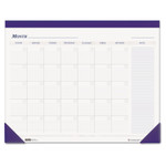 Recycled Nondated Desk Pad Calendar, 22 X 17, White/blue Sheets, Blue Binding, Blue Corners, 12-Month (jan To Dec): Undated (HOD464) View Product Image