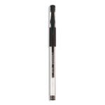 Universal Comfort Grip Gel Pen, Stick, Fine 0.5 mm, Black Ink, Clear Barrel, Dozen (UNV39514) View Product Image