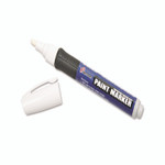 AbilityOne 7520015889102, SKILCRAFT Paint Marker, Ergonomic Rubber Grip, Medium Bullet Tip, White, 6/Pack View Product Image