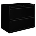 HON Brigade 800 Series Lateral File, 2 Legal/Letter-Size File Drawers, Black, 36" x 18" x 28" View Product Image