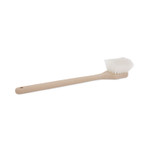 Boardwalk Utility Brush, Cream Nylon Bristles, 5.5" Brush, 14.5" Tan Plastic Handle (BWK4420) View Product Image