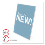 deflecto Classic Image Slanted Sign Holder, Portrait, 8.5 x 11 Insert, Clear (DEF69701) View Product Image
