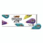 BIC Wite-Out Brand Mini Correction Tape, Non-Refillable, 0.2" x 26.2 ft, Assorted View Product Image
