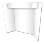 Eco Brites Two Cool Tri-Fold Poster Board, 24 x 36, White/White View Product Image