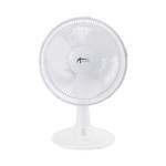 Alera 12" 3-Speed Oscillating Desk Fan, Plastic, White View Product Image