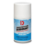 Big D Industries Metered Concentrated Room Deodorant, Fresh Linen Scent, 7 oz Aerosol Spray, 12/Box (BGD472) View Product Image