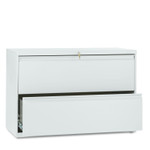 HON Brigade 800 Series Lateral File, 2 Legal/Letter-Size File Drawers, Light Gray, 42" x 18" x 28" (HON892LQ) View Product Image