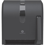 Georgia-Pacific Push Paddle Paper Towel Dispenser - Roll Dispenser - 14.3" Height x 12.8" Width x 10.5" Depth - Black - Hygienic, Durable, See Through Window Product Image 