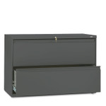 HON Brigade 800 Series Lateral File, 2 Legal/Letter-Size File Drawers, Charcoal, 42" x 18" x 28" View Product Image
