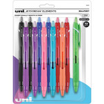 uniball™ Jetstream Elements Ballpoint Pen - 1 mm Medium Pen Point - Retractable - Black, Red, Blue, Light Blue, Orange, Violet, Pink, Lime Ink Product Image 