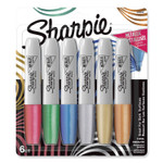 Sharpie Metallic Chisel Tip Permanent Marker, Medium Chisel Tip, Assorted, 6/Pack (SAN2089634) View Product Image