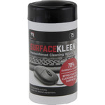 Read Right Surface Kleen Cleaning Wipes - 6.30" Length x 5" Width - Pre-moistened, Fast Acting, Quick Drying - White - 75/Tub Product Image 