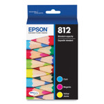 Epson T812520-S (T812) DURABrite Ultra Ink, 300 Page-Yield, Cyan/Magenta/Yellow View Product Image