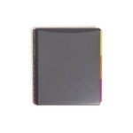 Smead Poly Project Organizer, 24 Letter-Size Sleeves, Gray with Bright Pockets View Product Image