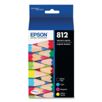 Epson T812120-BCS (T812) DURABrite Ultra Ink, 350/300 Page-Yield, Black/Cyan/Magenta/Yellow View Product Image