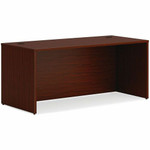 HON Mod Desk Shell | 66"W | Traditional Mahogany Finish - 29" Height x 66" Width x 30" Depth - Finish: Traditional Mahogany, Laminate Product Image 
