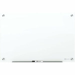 Quartet Magnetic Glass Dry-Erase Board - 96" (8 ft) Width x 48" (4 ft) Height - Brilliance White Tempered Glass Surface - Rectangle - Horizontal/Vertical - Magnetic Product Image 