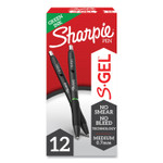 Sharpie S-Gel S-Gel High-Performance Gel Pen, Retractable, Medium 0.7 mm, Green Ink, Black Barrel, Dozen (SAN2126216) View Product Image